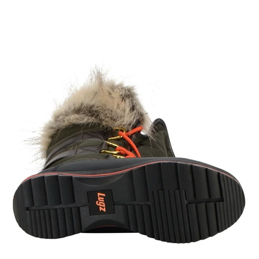 Lugz Tundra Water resistant Winter Chukka Boots Black/ Olive Green Women's sz 7